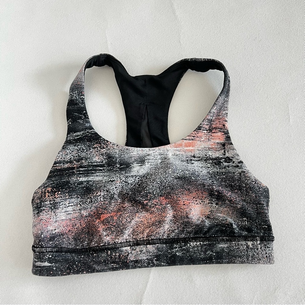 Lululemon Invigorate Bra Size 4 Azurite Poppy Coral Multi